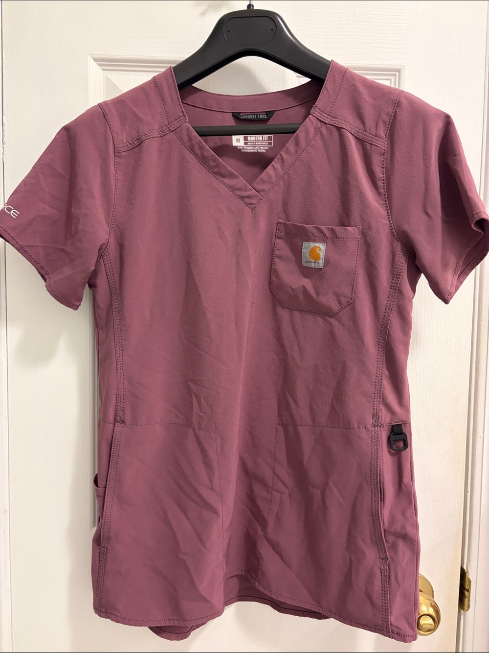 Carhartt Mauve Scrub Top